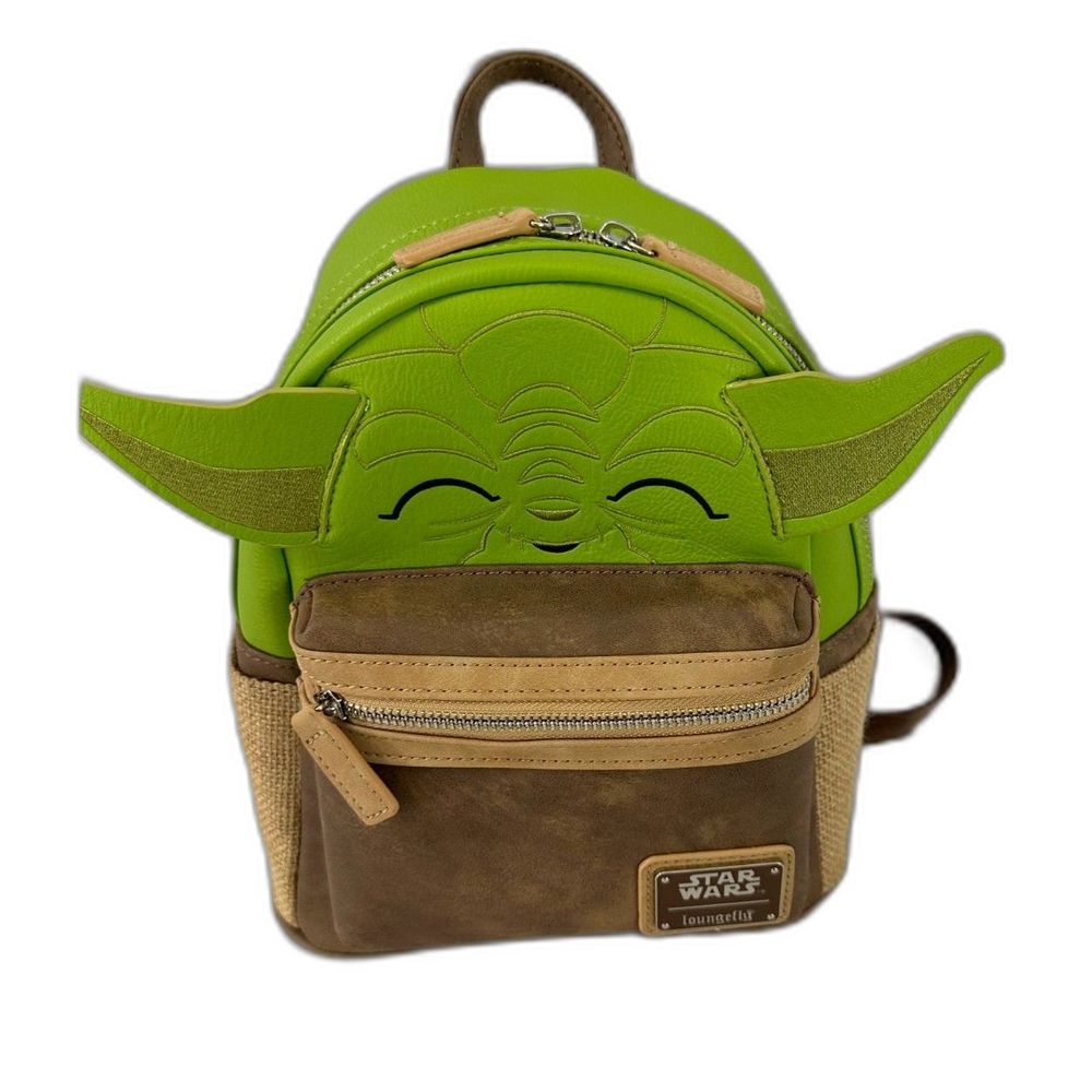 Yoda Star Wars Loungefly Disney Parks MINI BACKPACK Bag Purse Holder BATUU GUC